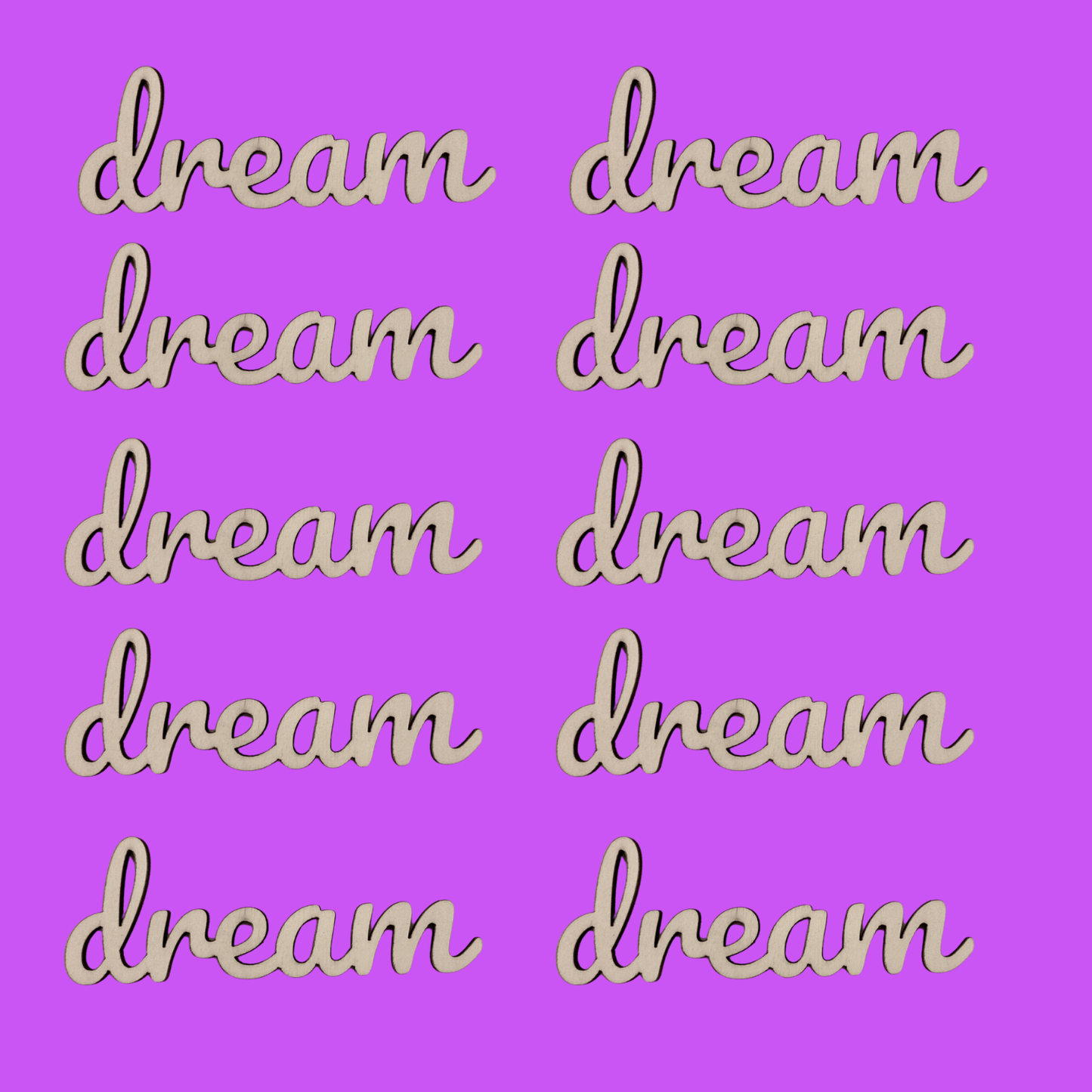 13cm Inspirational Words Wood Set of 10