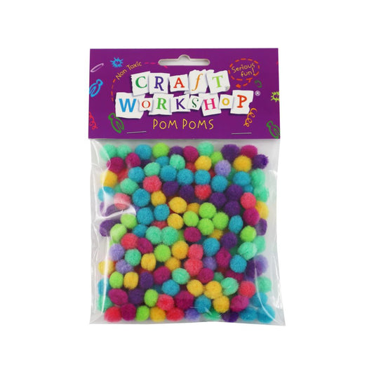Mini Bright Pom Poms 10mm