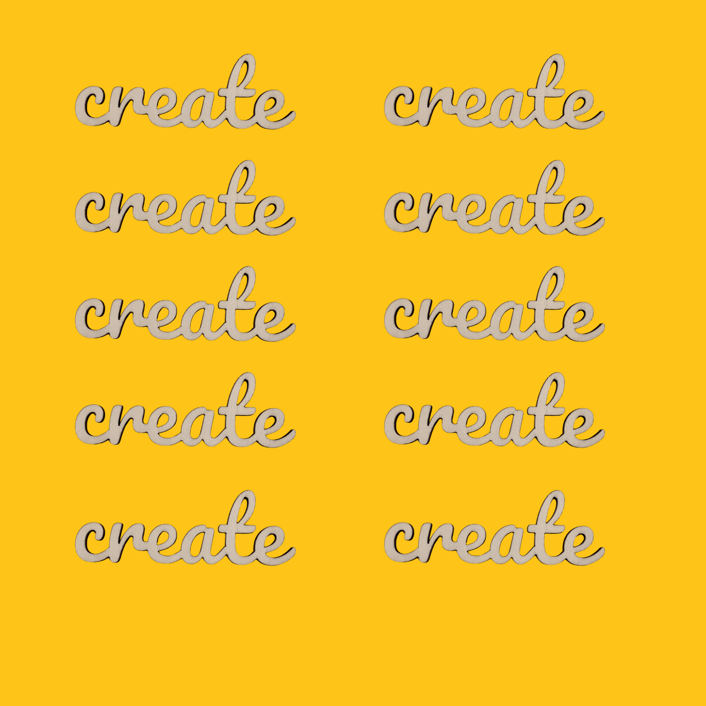 13cm Inspirational Words Wood Set of 10