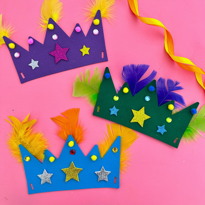 Set of 10 - Felt Crown