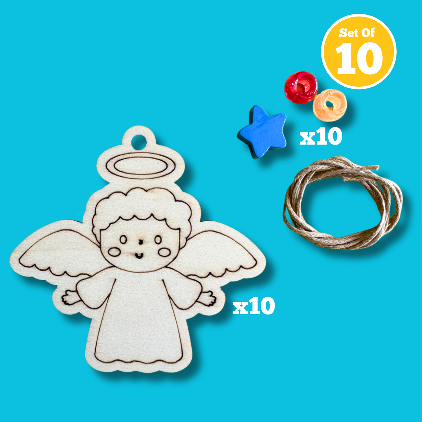Set of 10 - Angel Decoration