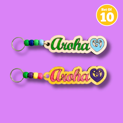 Set of 10 - Aroha Keyring