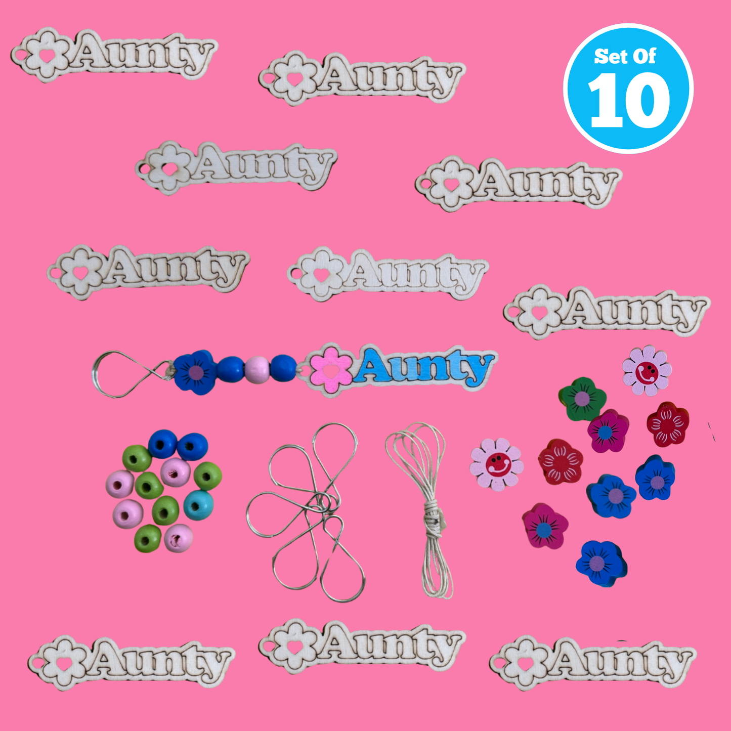 Set of 10 - Aunty Bag Charm