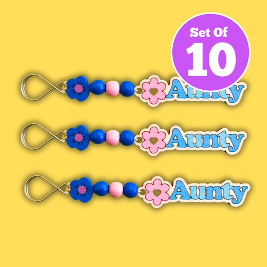 Set of 10 - Aunty Bag Charm