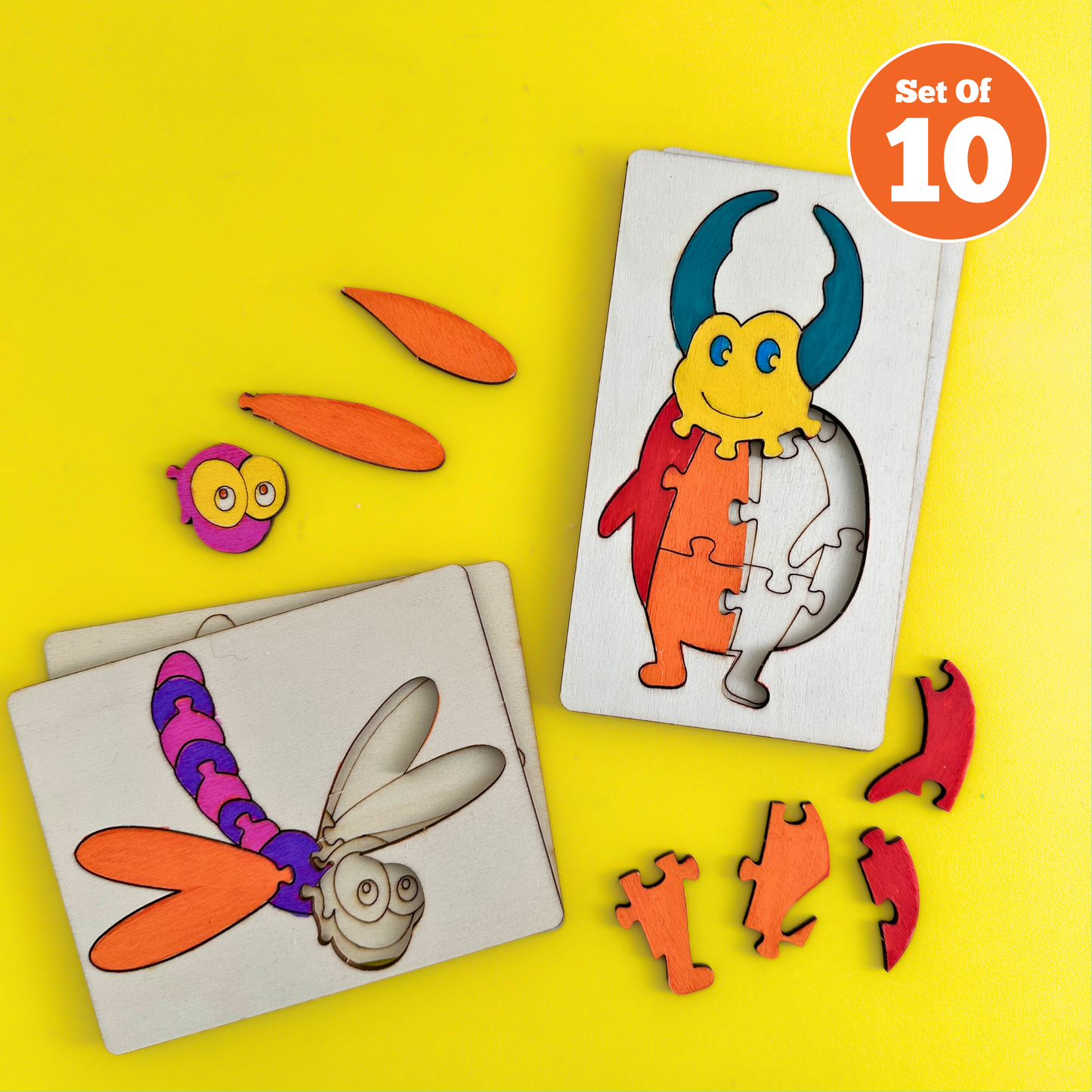 Set of 10 - Bug Puzzles