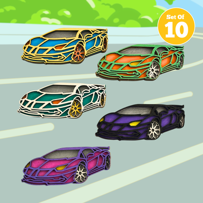 Set of 10 - Super Cars