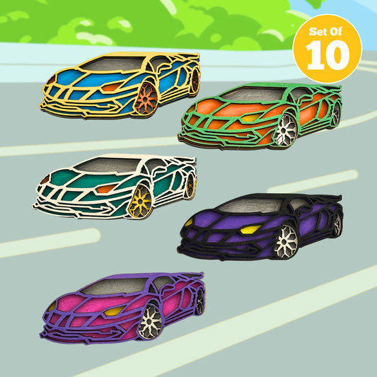 Set of 10 - Super Cars
