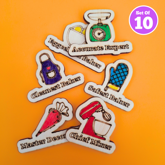 Set of 10 - Baker Badges