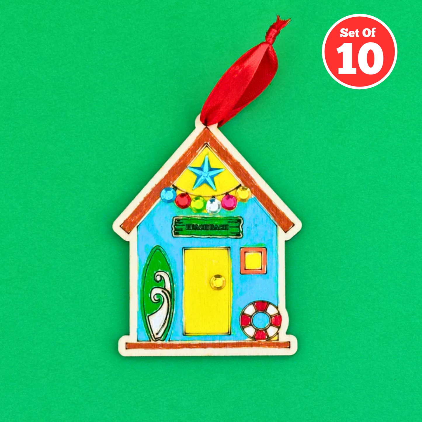 Set of 10 - Beach Hut Decoration