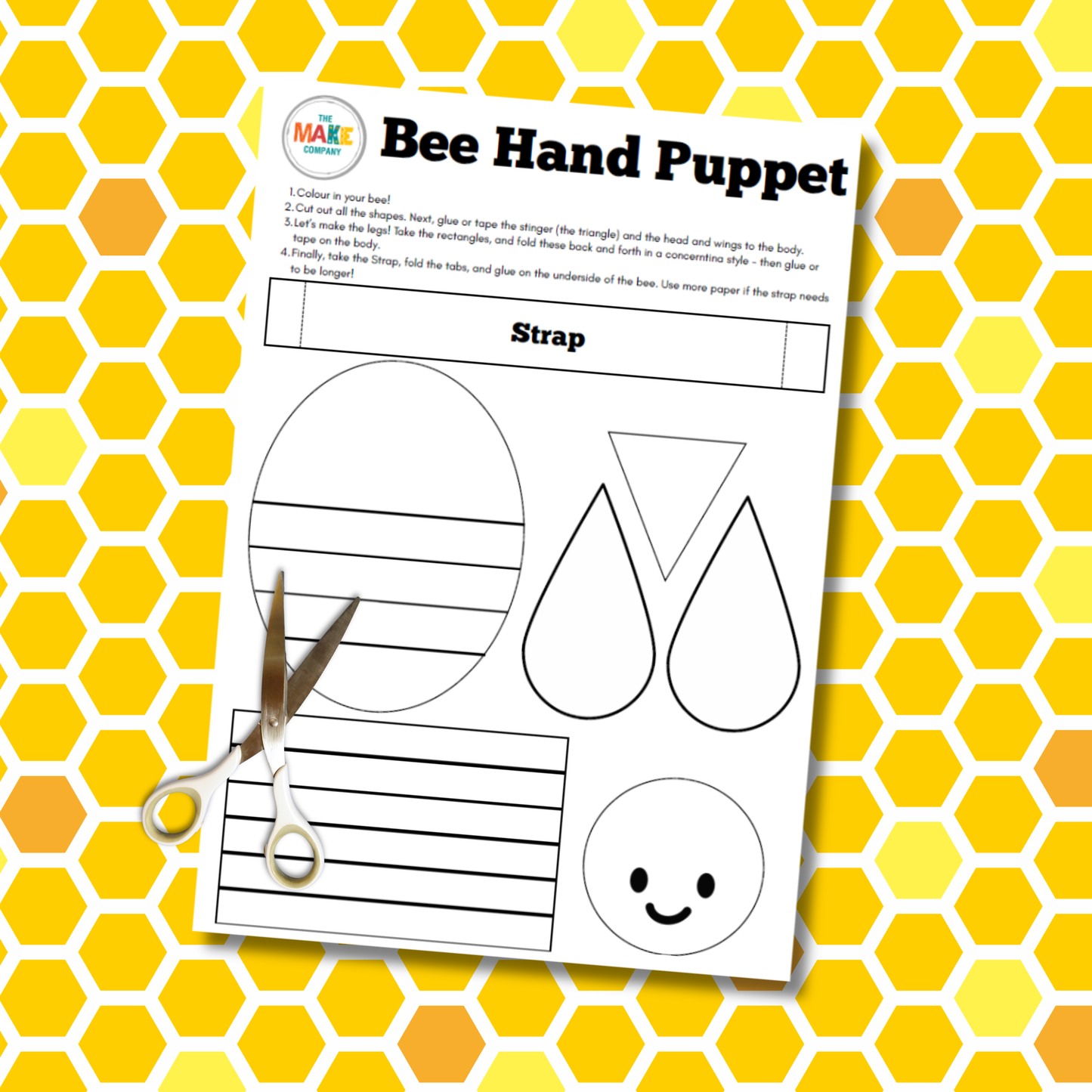 Bee Puppet - Free Printable