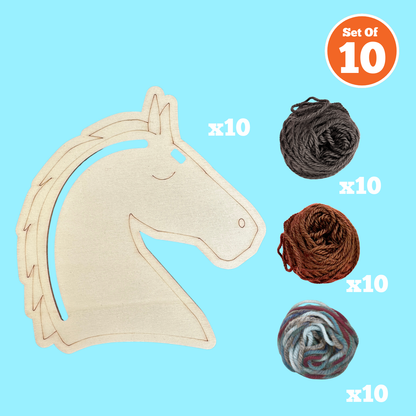 Set of 10 - Braided Horse