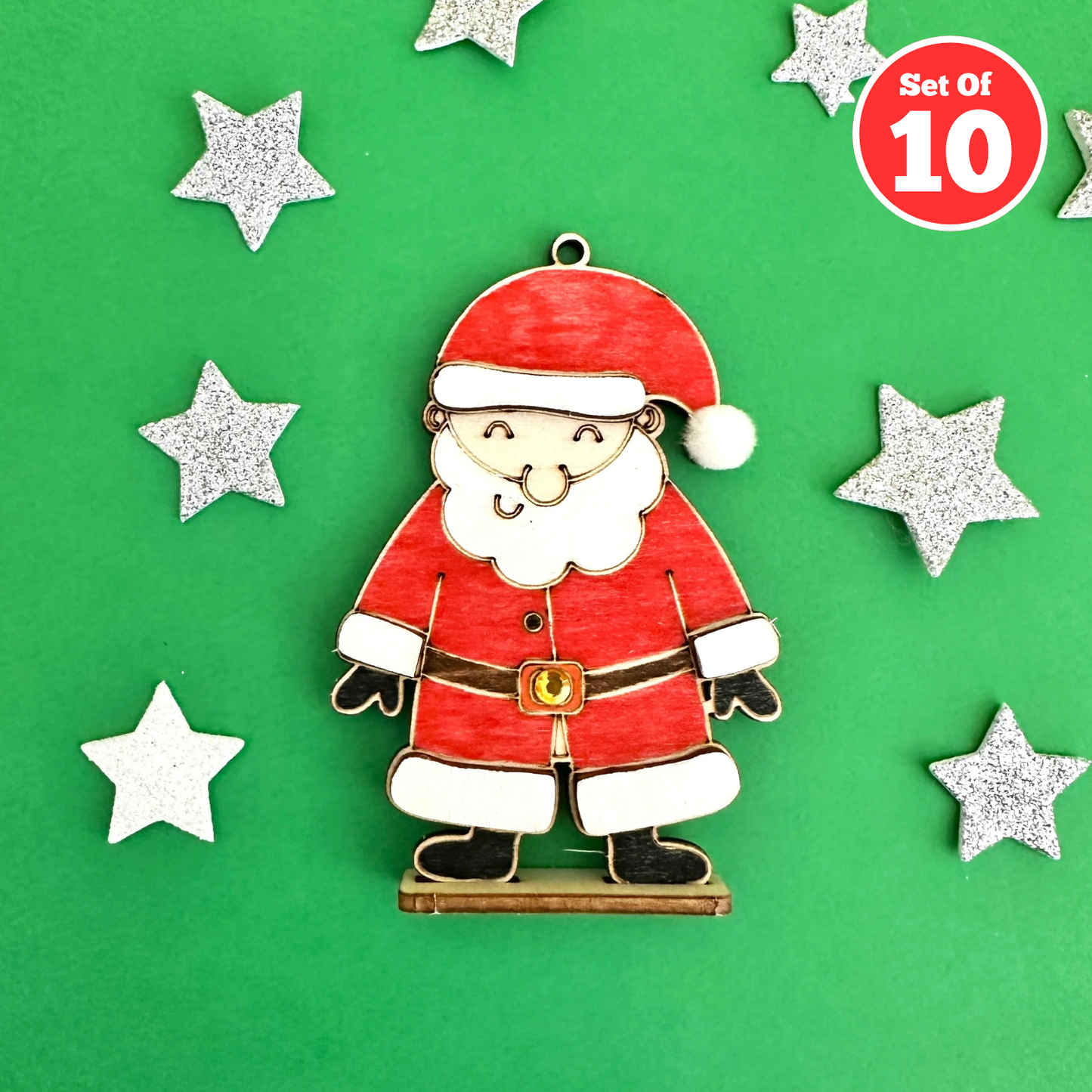 Set of 10 - Build A Santa