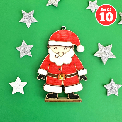 Set of 10 - Build A Santa