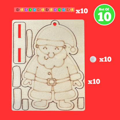 Set of 10 - Build A Santa