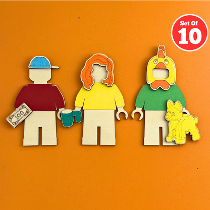 Set of 10 - Builder People