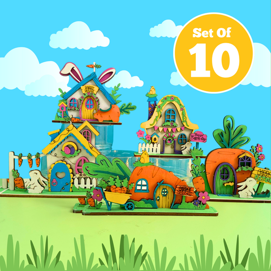 Set of 10 - Bunny Burrows