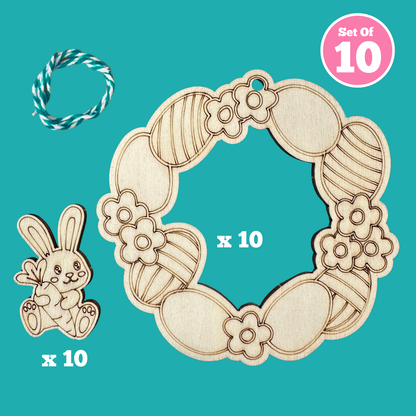 Set of 10 - Easter Wreath