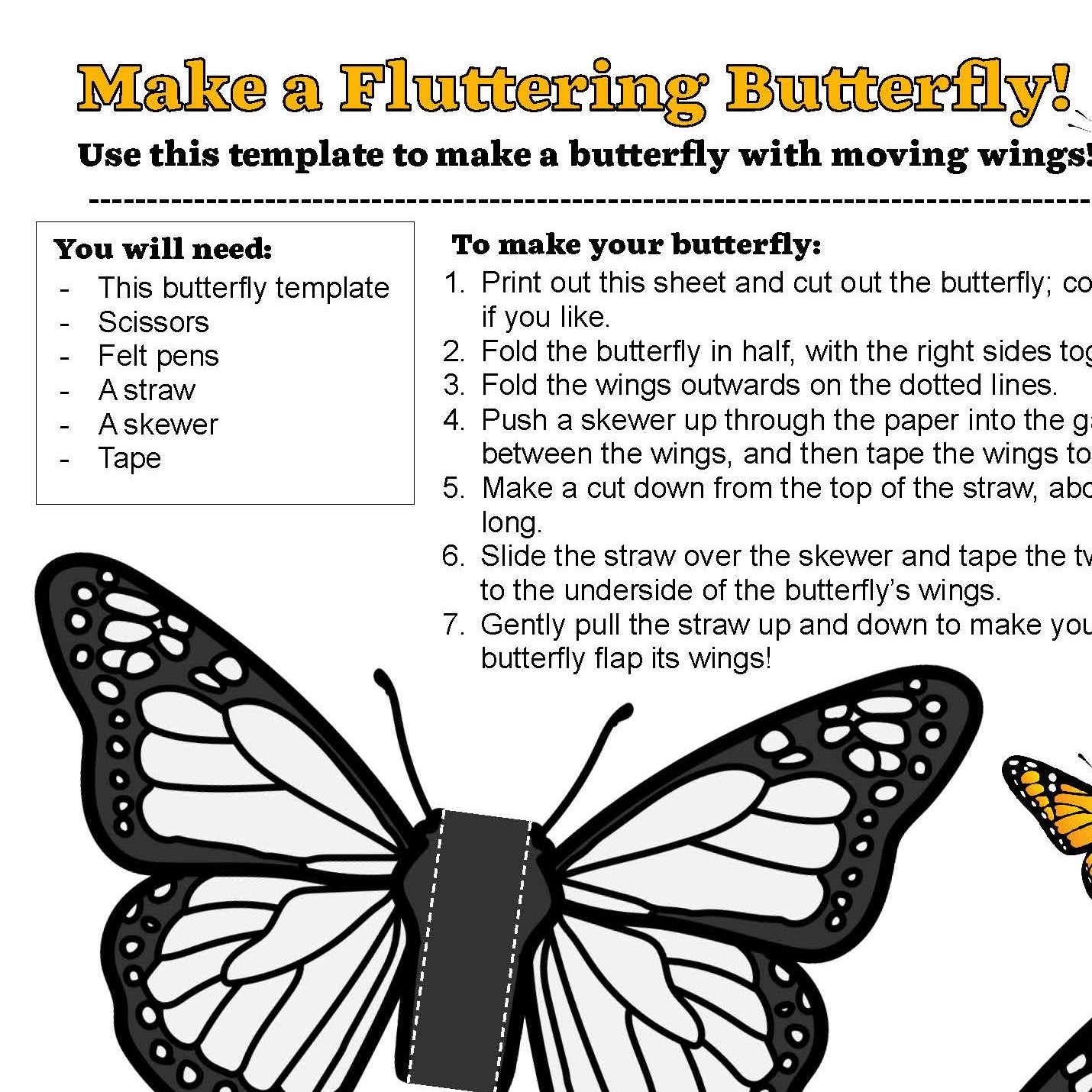 Fluttering Butterfly Free Printable