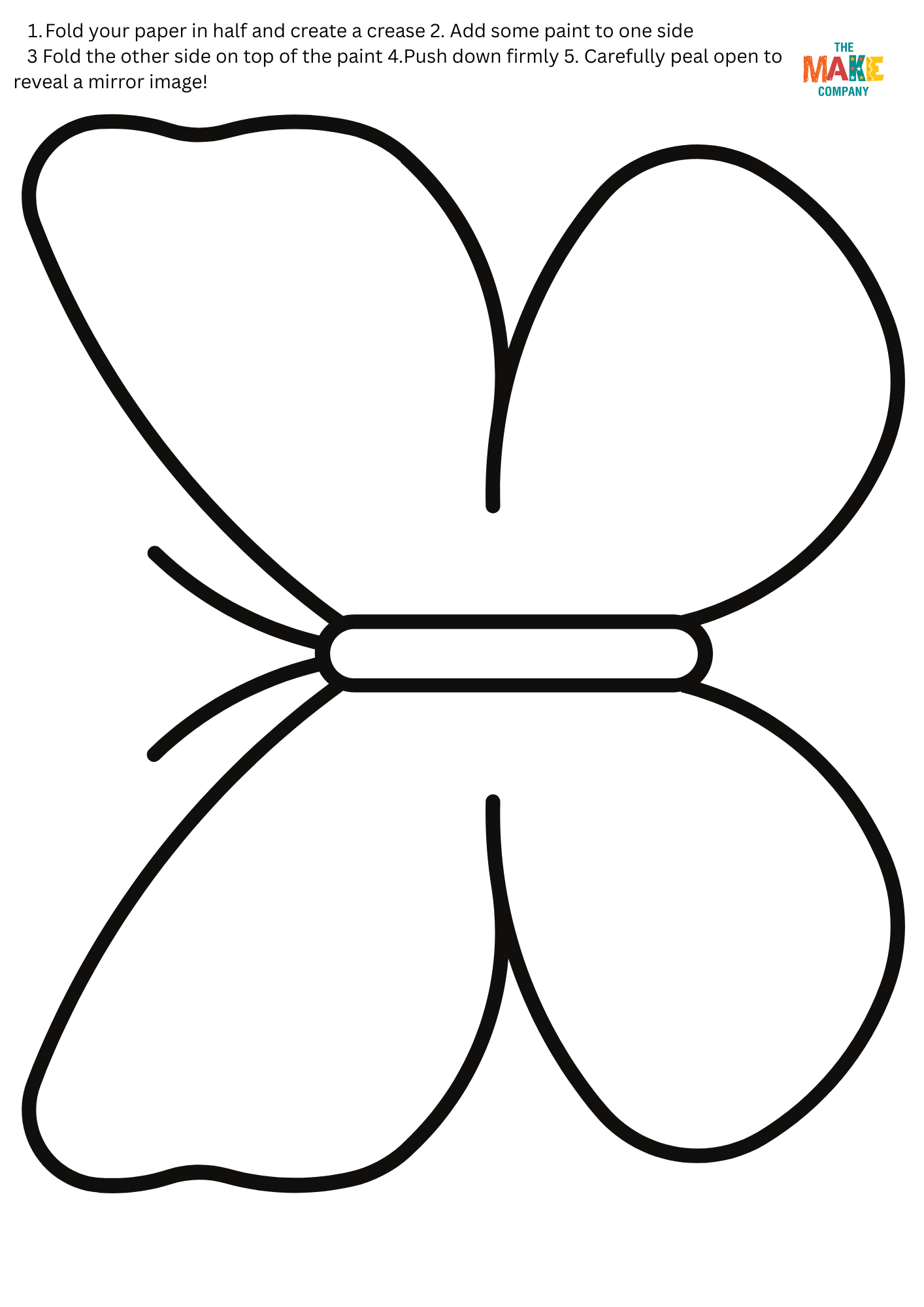 Mirror Butterfly - Free Printable