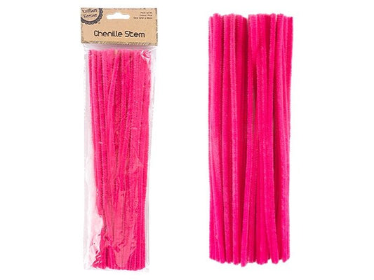 Chenille Sticks 50pc Pink