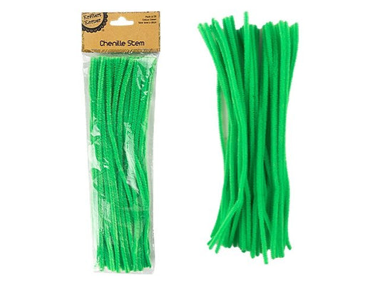 Chenille Sticks 50pc Green