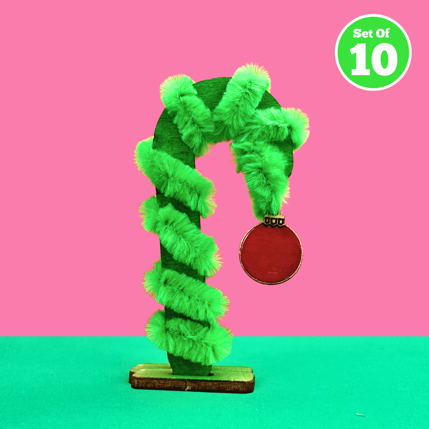 Set of 10 - Ginchy Candy Cane
