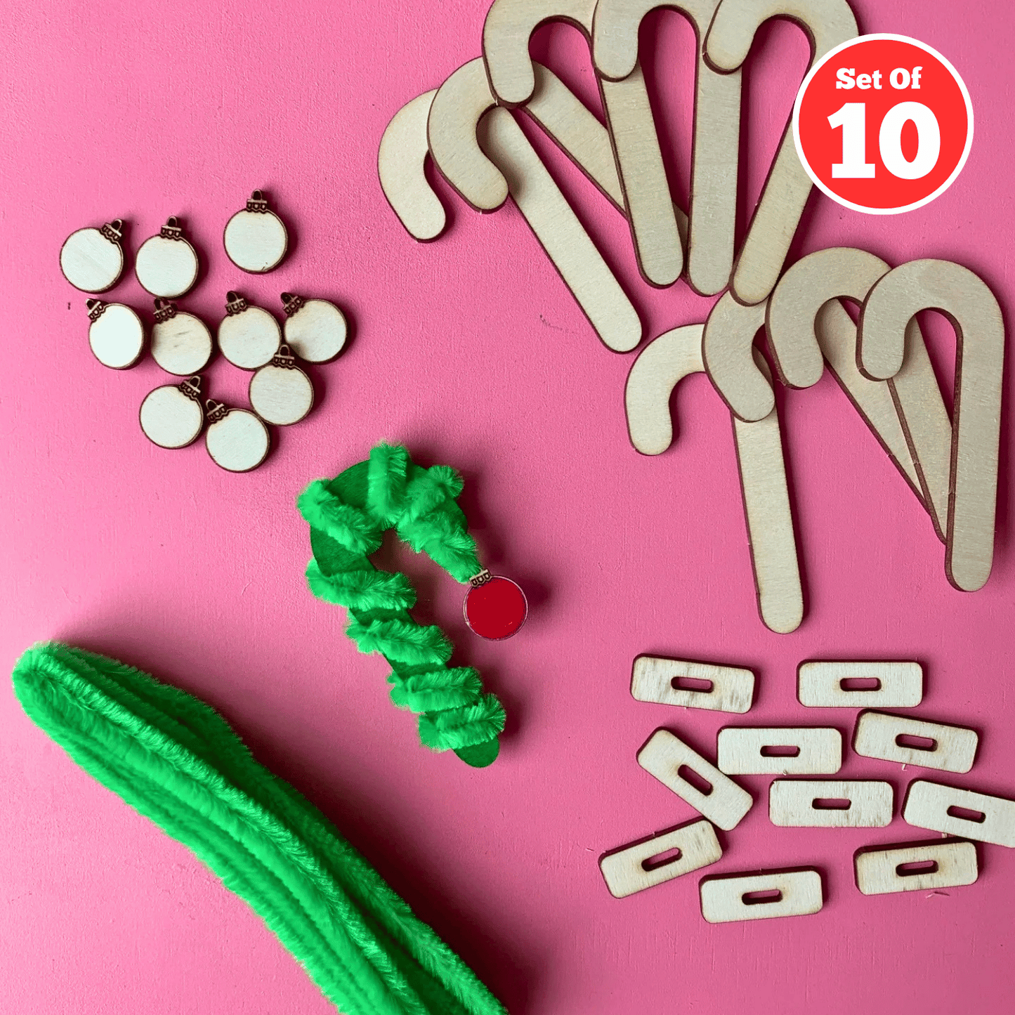 Set of 10 - Ginchy Candy Cane