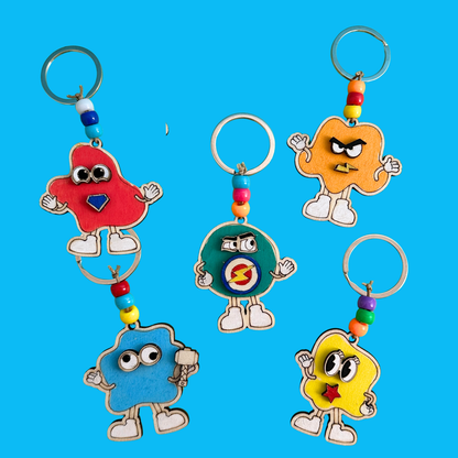 Set of 10 - Cartoon Bag Charms