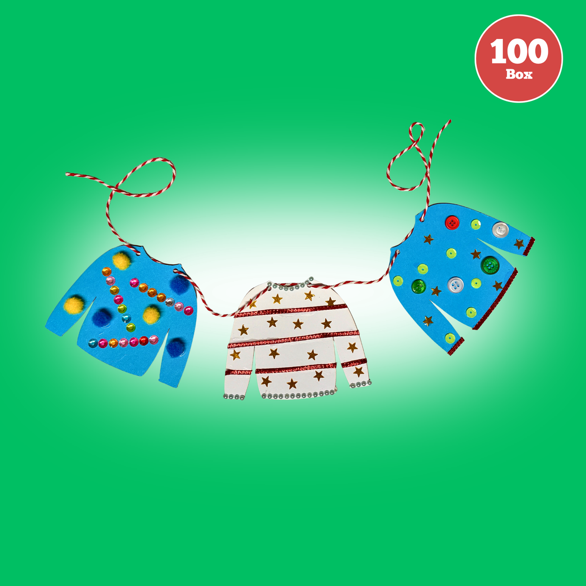 100 Christmas Jumper Garland Box