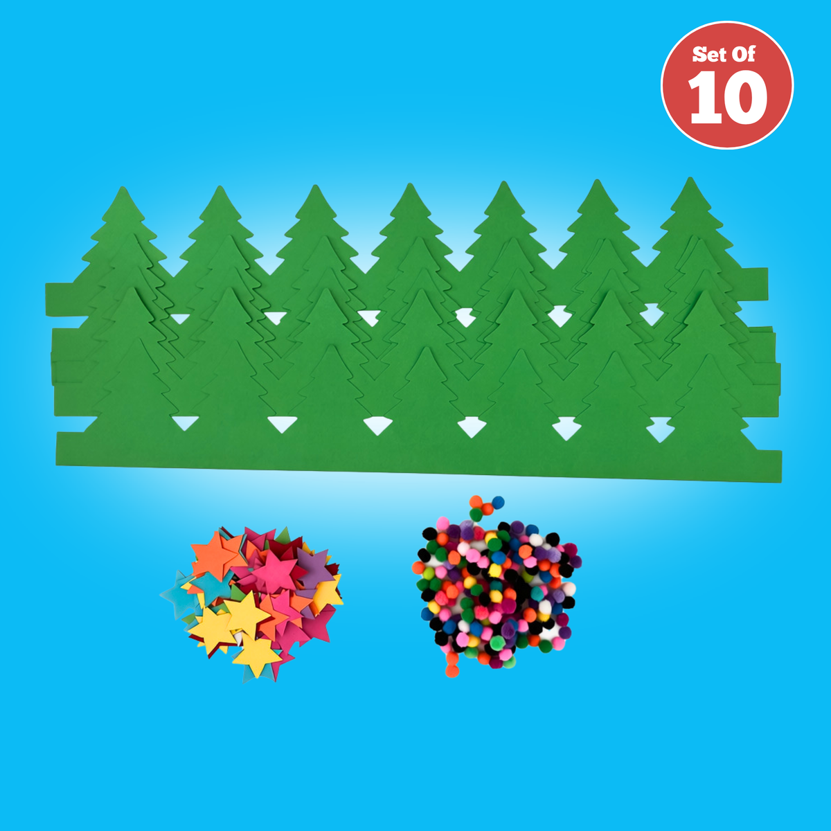 Set of 10 - Christmas Tree Crowns