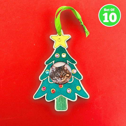 Set of 10 - Christmas Tree Photo Frame