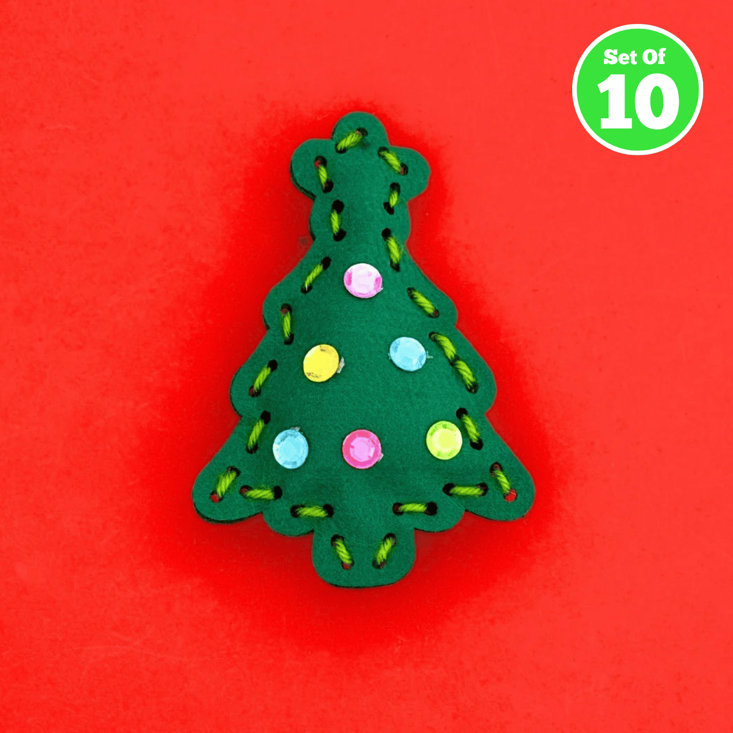 Set of 10 - Christmas Tree Plushie