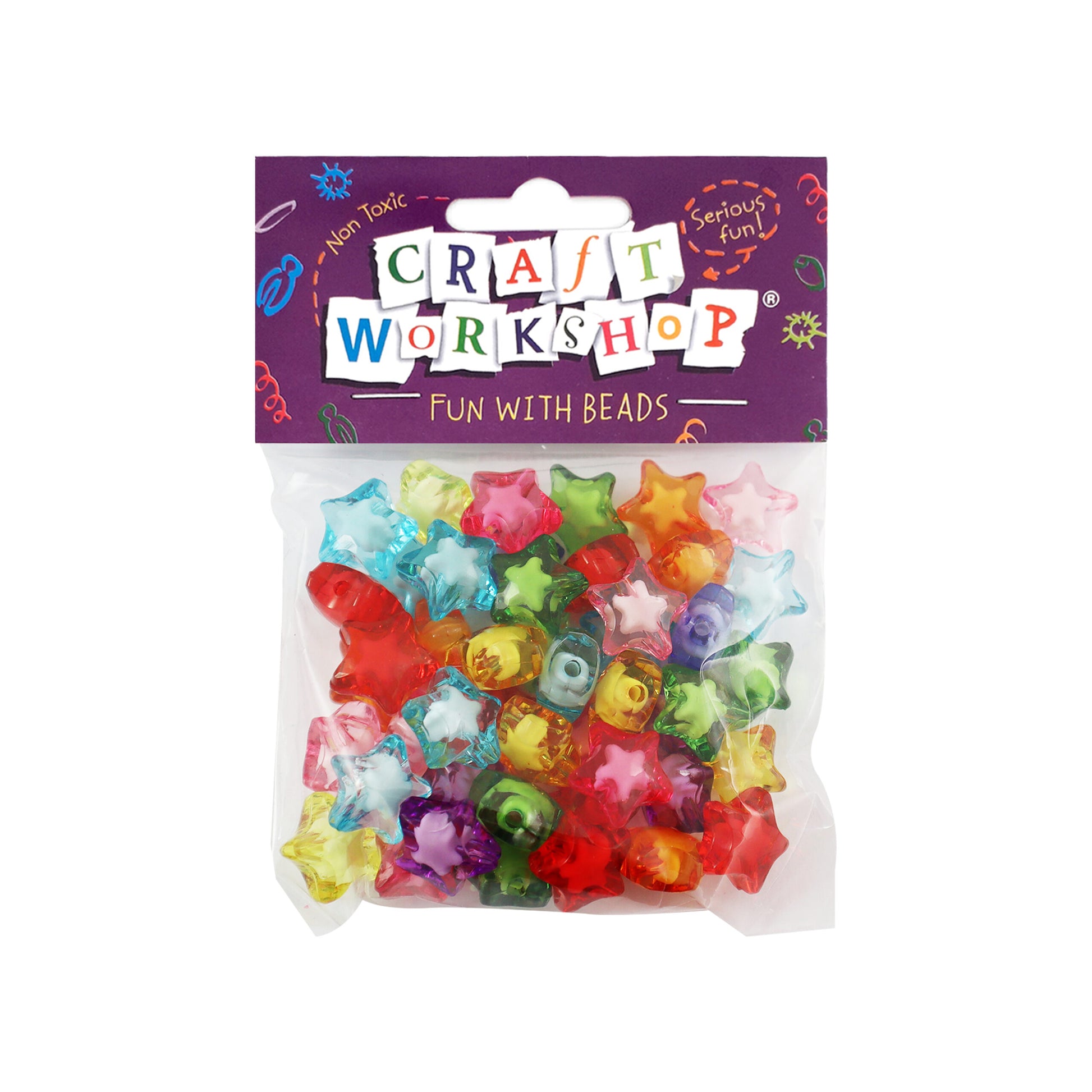 Transparent Colourful Star Beads – The Make Company