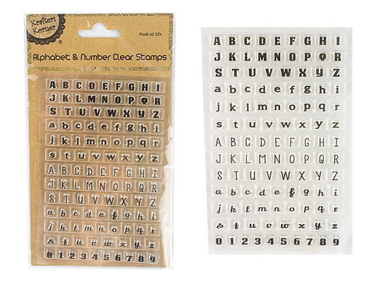 Alphabet & Number Clear Stamps