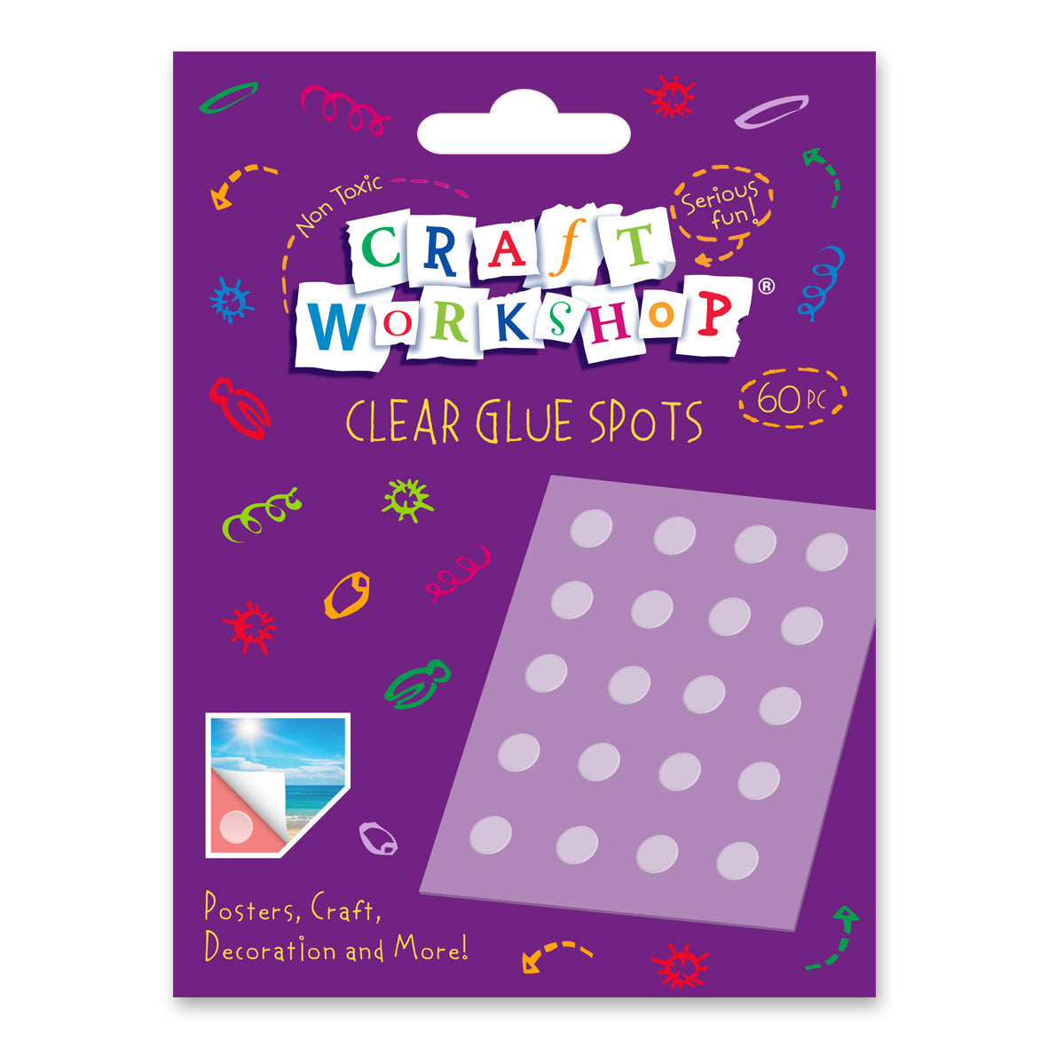 Clear Glue Spots 60pc