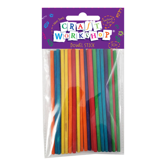 Colour wooden sticks