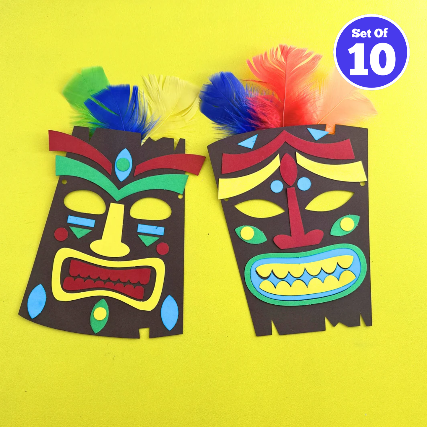 Set of 10 - Tiki Mask Craft