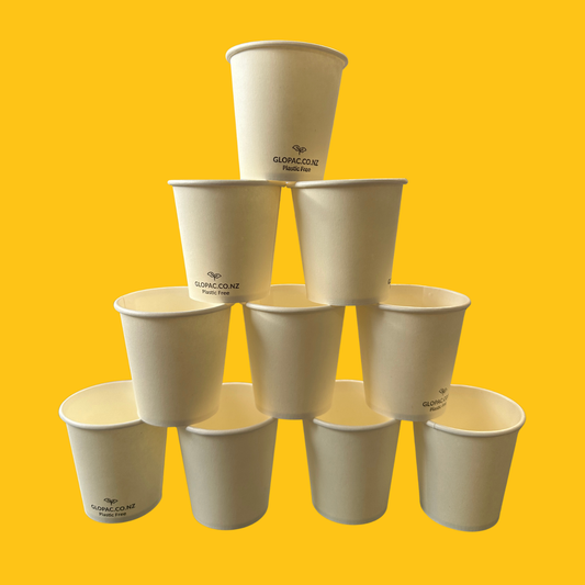 Plastic Free 4oz Espresso White Paper Cups 10pcs