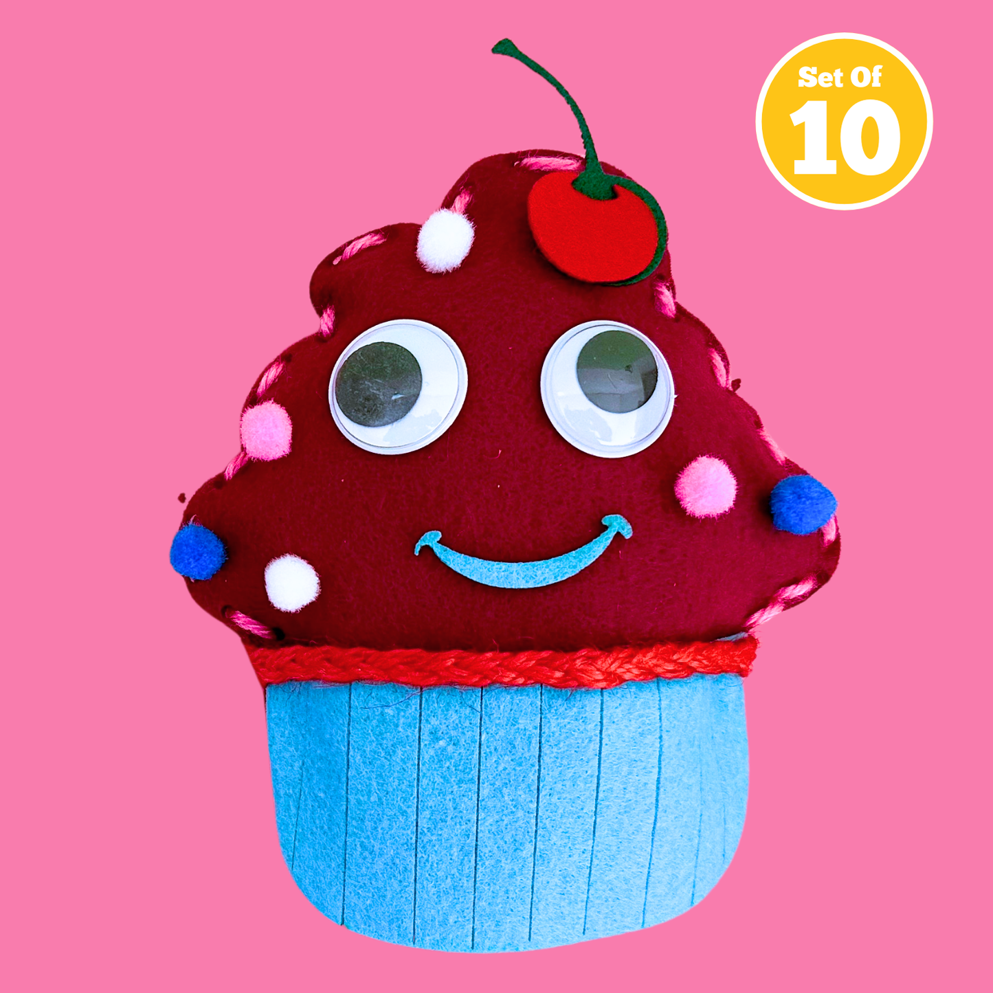 Set of 10 - Cupcake Plushie