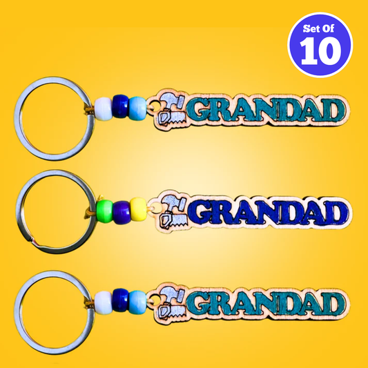 set of 10 - Grandad Keyring