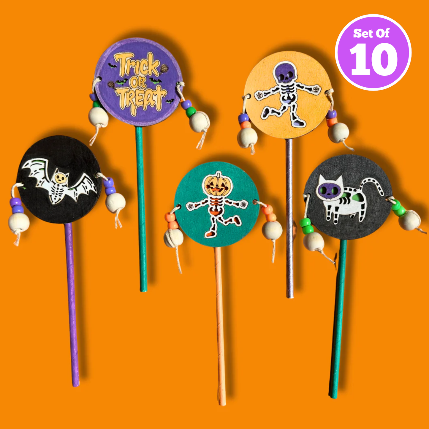 Set of 10 - Halloween Spin Drum