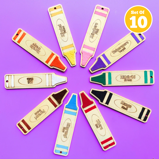 Set of 10 - Te Reo Māori Crayons