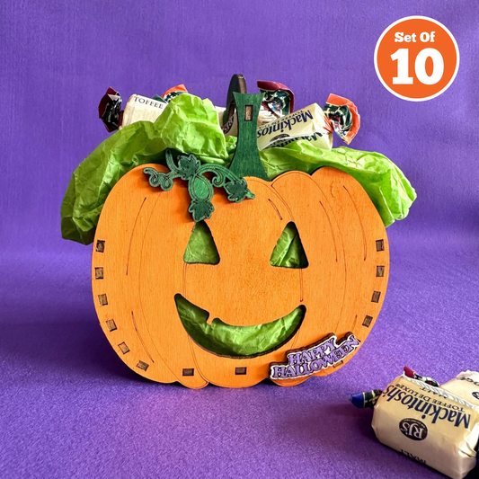 Set of 10 - Halloween Jack-o-Lantern