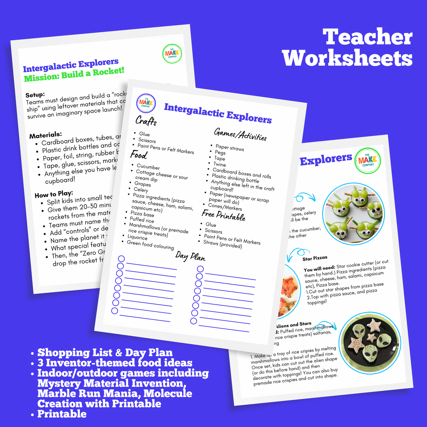 Intergalactic Space Full Day Group Activity Pack
