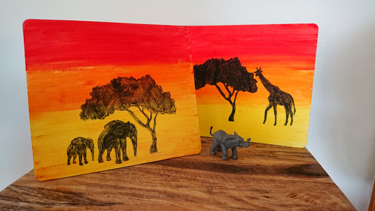 African Silhouette Painting