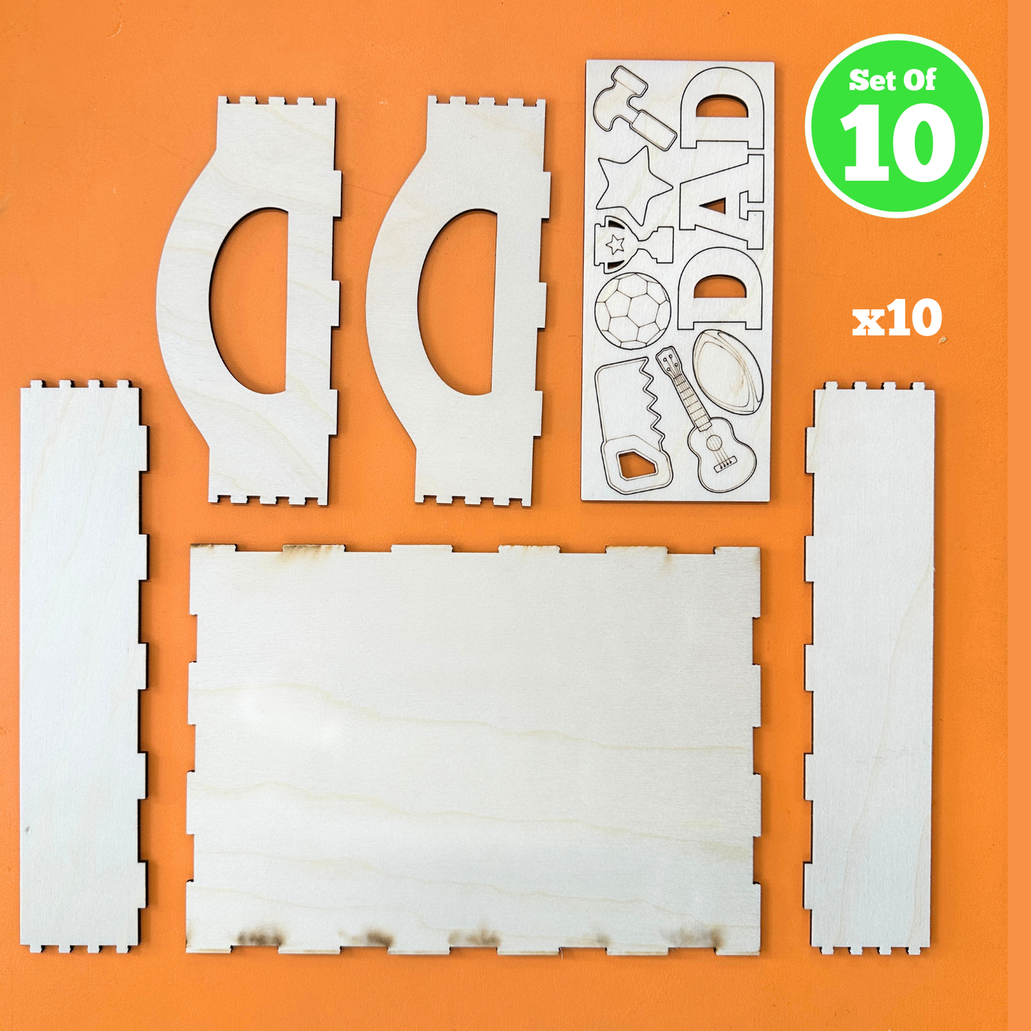 Set of 10 - Dad Tray