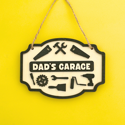 Set of 10 - Dad's Garage Sign