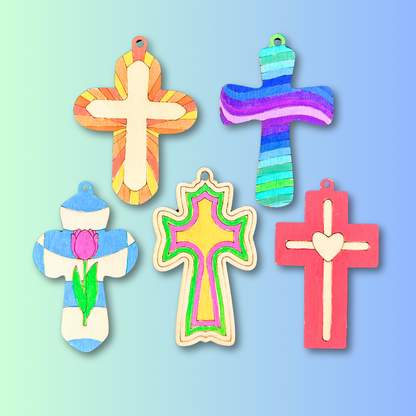 Set of 10 - Decorative Cross 10cm