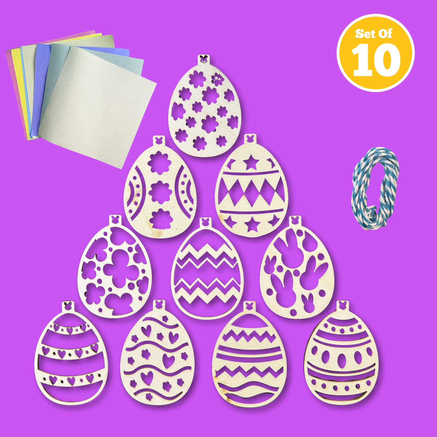 Set of 10 - Decorative Eggs