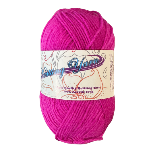 Deep Pink Yarn 100g